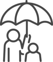 parapluie protection icône symbole vecteur image. illustration de le sécurité protéger parapluie Sécurité conception image