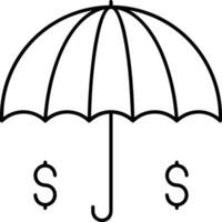 parapluie protection icône symbole vecteur image. illustration de le sécurité protéger parapluie Sécurité conception image