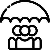 parapluie protection icône symbole vecteur image. illustration de le sécurité protéger parapluie Sécurité conception image