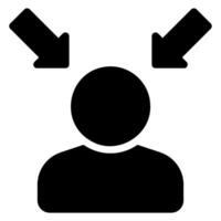 icône de glyphe de pression vecteur