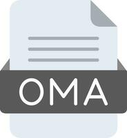 oma fichier format ligne icône vecteur