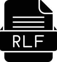 RLF fichier format ligne icône vecteur