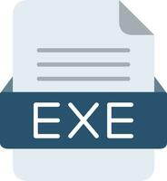 EXE fichier format ligne icône vecteur