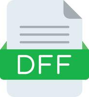 dff fichier format ligne icône vecteur