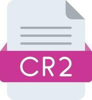 cr2 fichier format ligne icône vecteur