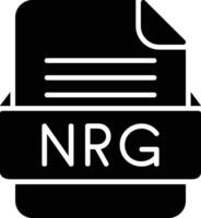 nrg fichier format ligne icône vecteur