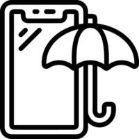parapluie protection icône symbole vecteur image. illustration de le sécurité protéger parapluie Sécurité conception image