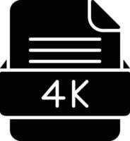 4k fichier format ligne icône vecteur