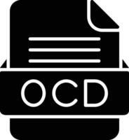 ocd fichier format ligne icône vecteur