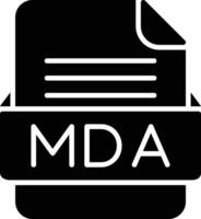 mda fichier format ligne icône vecteur