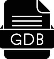 gdb fichier format ligne icône vecteur