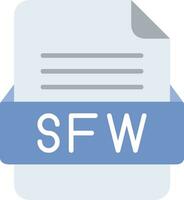 sfw fichier format ligne icône vecteur