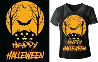 conception de t-shirt d'halloween vecteur