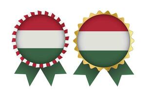 vecteur médaille ensemble dessins de Hongrie modèle