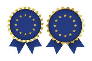 vecteur médaille ensemble dessins de européen syndicat modèle