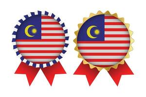 vecteur médaille ensemble dessins de Malaisie modèle