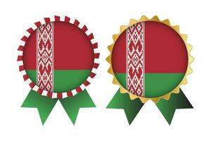 vecteur médaille ensemble dessins de biélorussie modèle