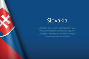 nationale drapeau la slovaquie isolé sur Contexte avec fond vecteur