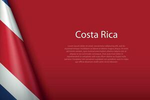 nationale drapeau costa rica isolé sur Contexte avec fond vecteur
