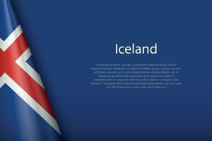 nationale drapeau Islande isolé sur Contexte avec fond vecteur