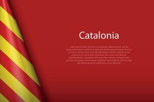 drapeau catalogne, communauté de Espagne, isolé sur Contexte avec fond vecteur