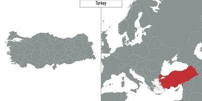 carte de dinde et emplacement sur L'Europe  carte vecteur