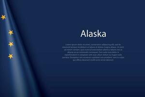 drapeau Alaska, Etat de uni États, isolé sur Contexte avec fond vecteur