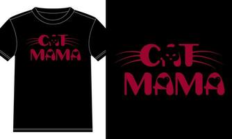 chat maman typographie T-shirt conception vecteur