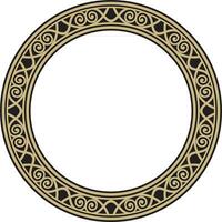vecteur or et noir rond classique Renaissance ornement. cercle, bague européen frontière, la relance style Cadre