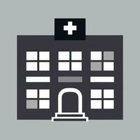 hôpital bâtiment icône vecteur logo. hôpital icône