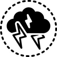 solide icône pour orage vecteur