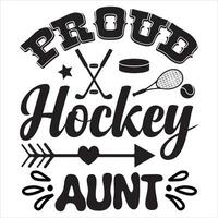 fier le hockey tante vecteur