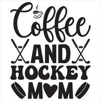 café et le hockey maman vecteur