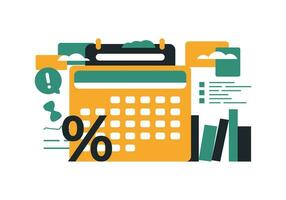 élégant composition sur le thème de payant impôts. vecteur