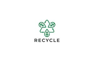 recycler feuille signe symbole Naturel biologique environnement se soucier logo vecteur