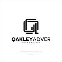 qakley La publicité logo lettre q conception modèle prime Créatif conception affaires entreprise vecteur