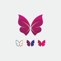 icône de beauté conceptuelle papillon insecte animal icône simple et colorée. logo. illustration vectorielle vecteur