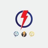 flash électrique vecteur foudre icône logo et symboles conception et illustration
