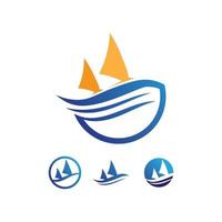 eau vague icône vecteur plage et océan logo sport et paysage design logo pour entreprise ensemble