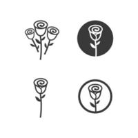 ensemble de logos de fleurs vecteur