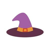 sorcière chapeau Halloween clipart. vecteur plat style Halloween sorcière chapeau