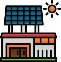 solaire maison vecteur icône conception
