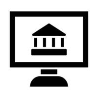 en ligne bancaire vecteur glyphe icône pour personnel et commercial utiliser.