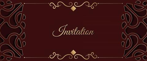 motif ornemental de style de fond invitation de luxe vecteur