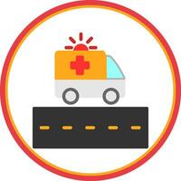ambulance voie vecteur icône conception