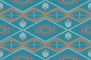 ethnique aztèque géométrique modèle pour vibrant couleur.coloré géométrique broderie pour textiles, tissu, vêtements, arrière-plan, batik, tricots vecteur