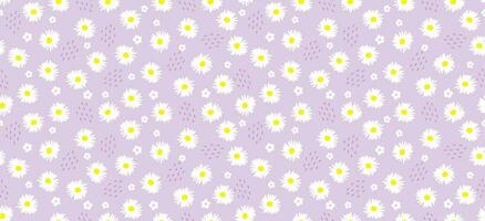 Marguerite fleur modèle. magnifique blanc fleur Contexte. floral fleur Marguerite. printemps blanc fleur conception vecteur. marguerite sur une violet Contexte. vecteur conception pour tissu, emballage papier, impression carte.