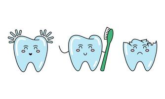 les dents brosse, dentaire, oral hygiène brosse à dents, dentifrice concept vecteur