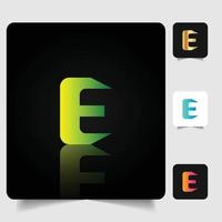 lettre e logo design dégradé abstrait professionnel vecteur