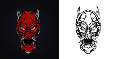 illustration vectorielle de satan mascotte en colère logo vecteur